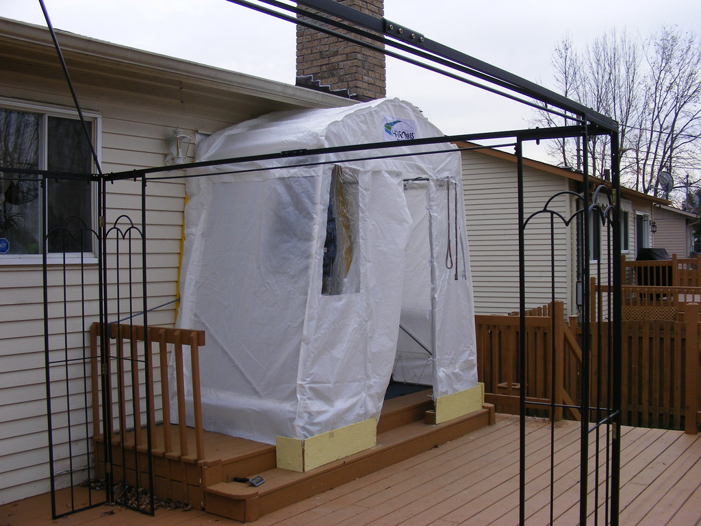 Patio door shelter instead of building my own every season… Flickr