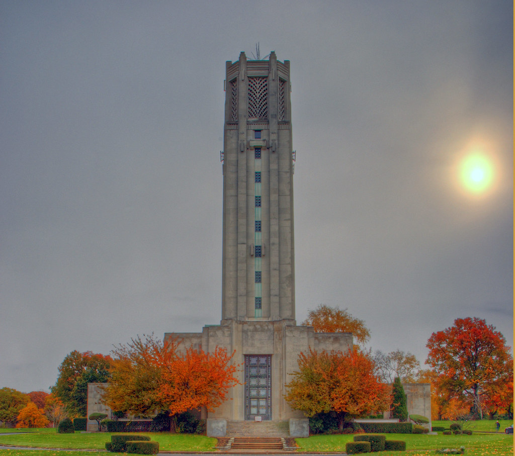 Cemetary Tower HDR Washington Memorial Park, is a c… Flickr