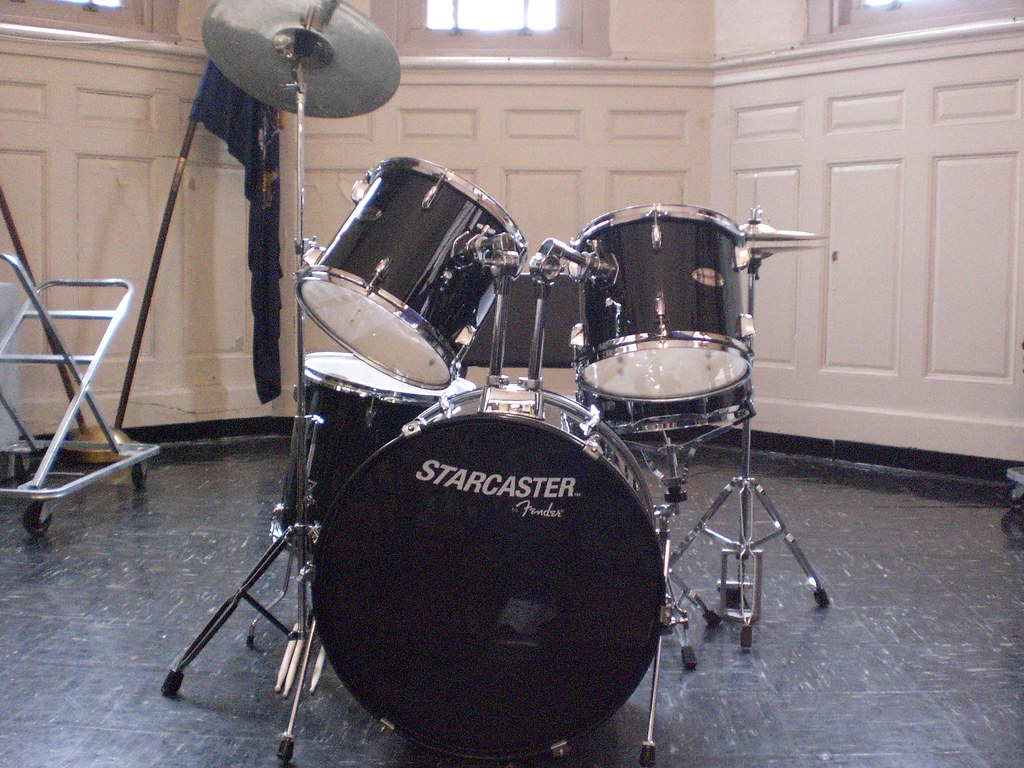 The Fender Starcaster drum kit donated by Fender Little Kids Rock