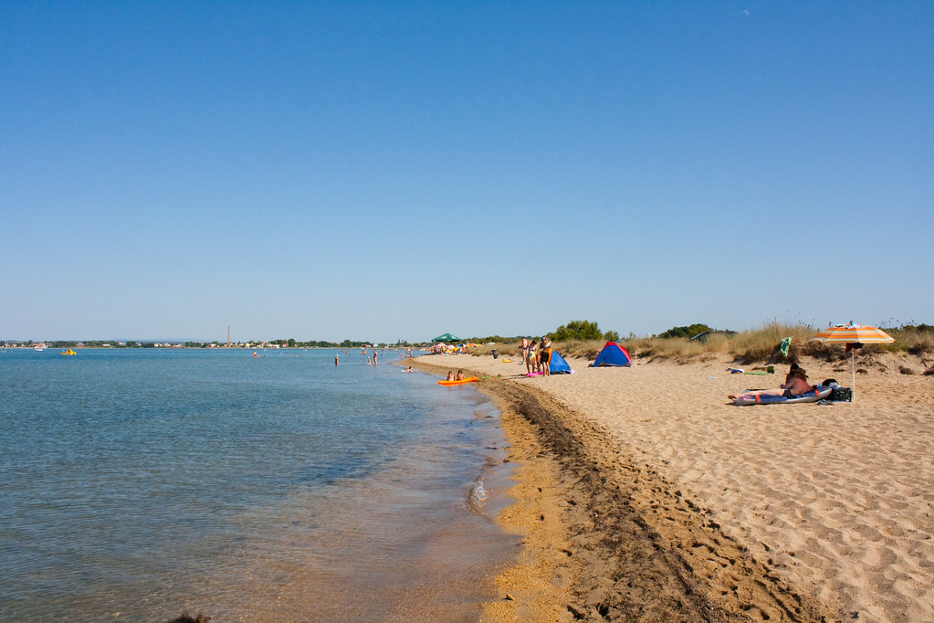 Sabunike beach Sabunike (sandy) beach, near Zadar, Croatia