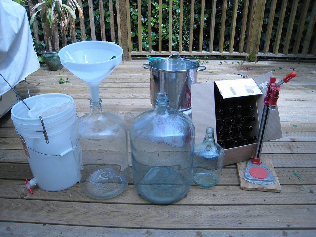 Tools! Bottling bucket, 5 gallon carboy with funnel, 6 gal… Flickr