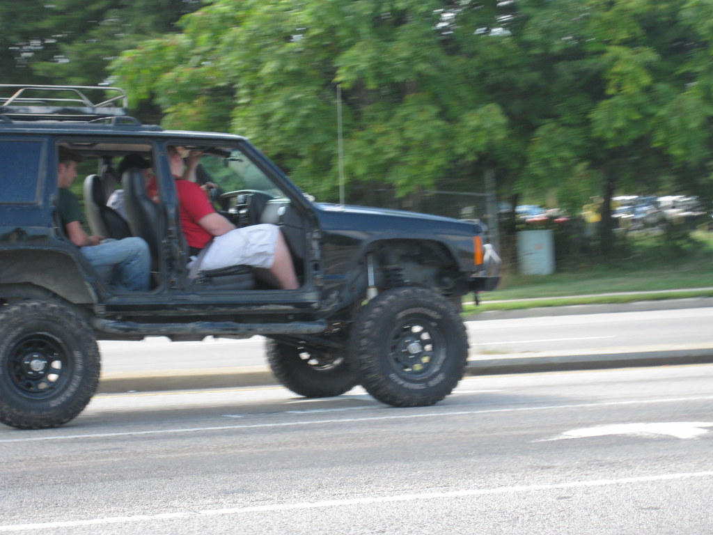 Jacked Up Doorless Jeep Cherokee More of the odd things i … Flickr
