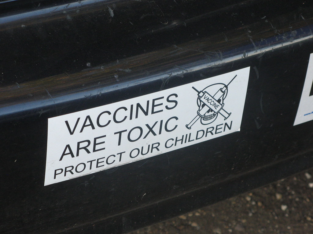 Wow. Antivaccination bumper sticker outside Health Care T… Flickr