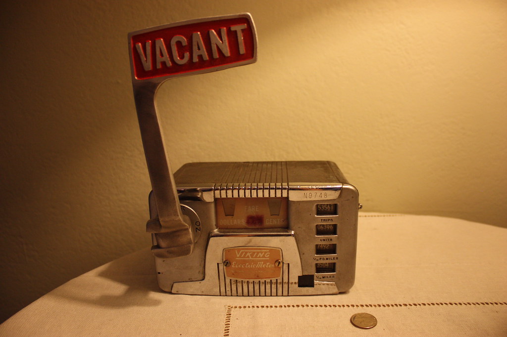 Vintage Viking taxi fare meter Vintage taxi cab fare meter… Flickr