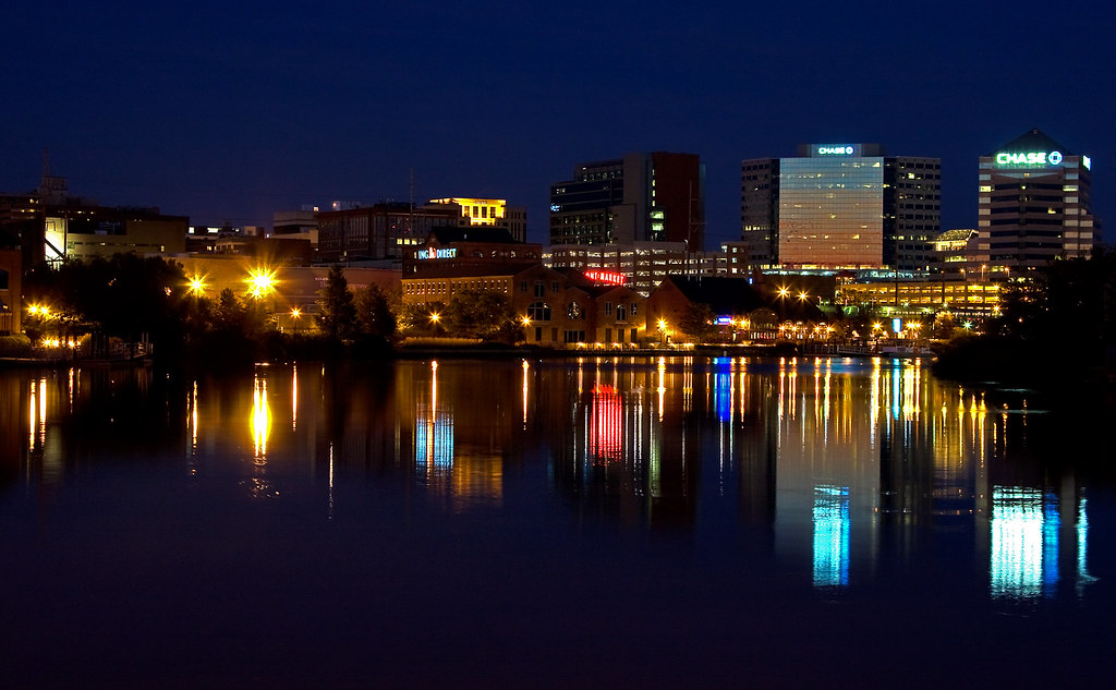 Wilmington Delaware Skyline at Night Working on night phot… Flickr