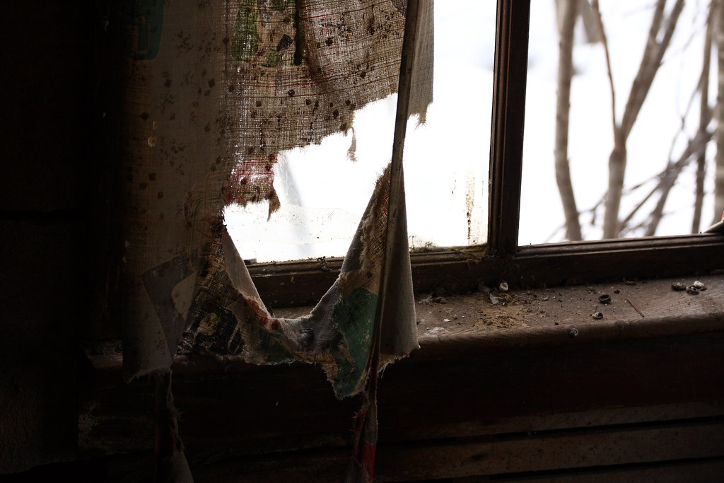 Ripped Curtain Old curtains hang, and slowly rip apart fro… Flickr
