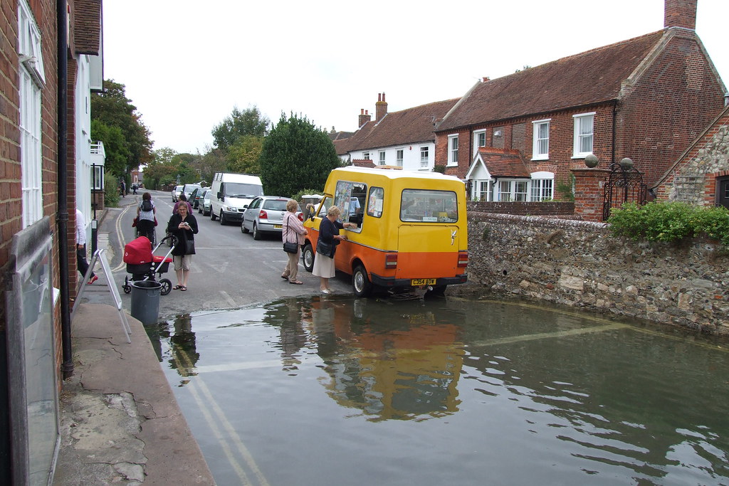 Bosham Ice Cream Van on flooded road See here finkange… Flickr