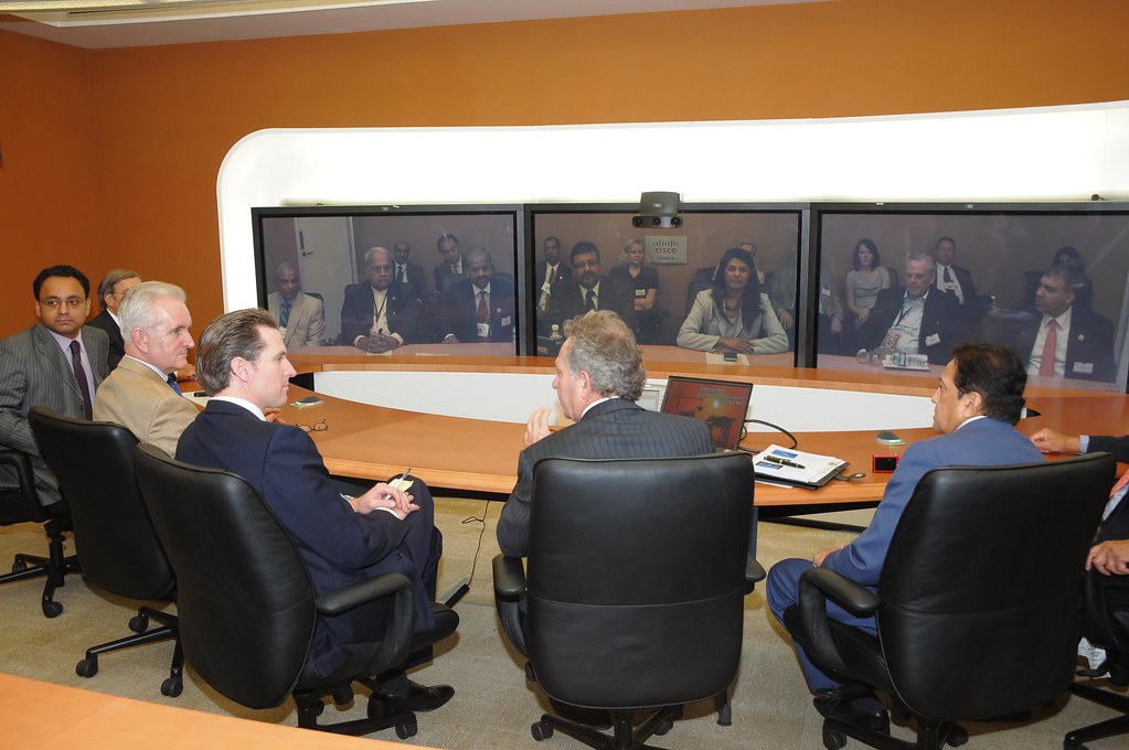 Cisco Teleconference Mayor Newsom participates in live mul… Flickr