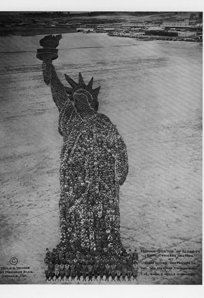 IA Camp Dodge Human Statue of Liberty 1918 Des Moines, IA … Flickr