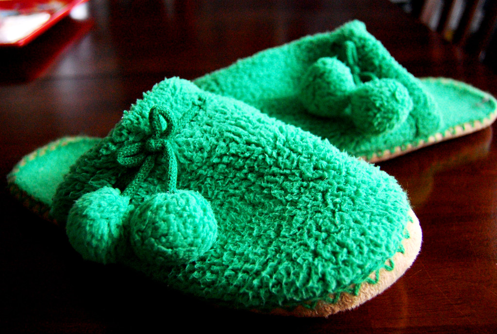 Green Fuzzy Slippers Jamie Flickr