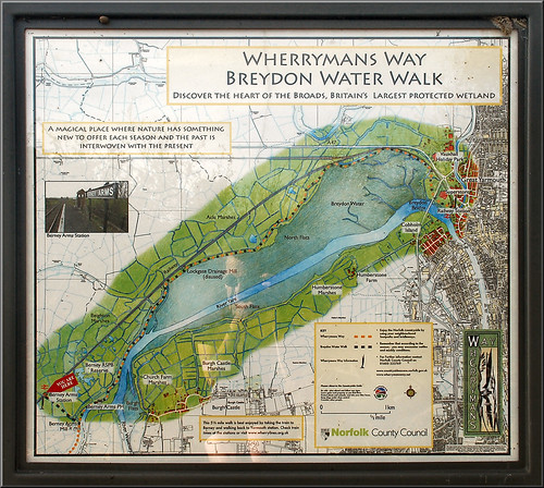 Wherrymans Way, Breydon Water Walk Sign at Berney Arms Rai… Flickr