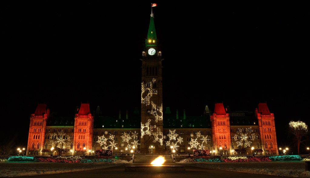 Parliament Hill during Christmas time Christmas lighting a… Flickr