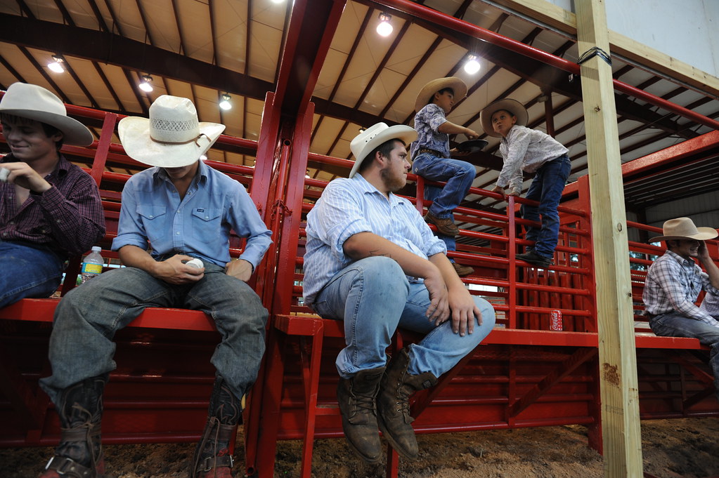 Rodeo Hands Rodeo staff, young and old, await for the rode… Flickr