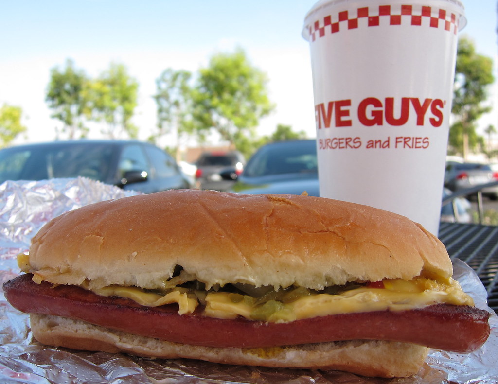 Five Guys Hot Dog djjewelz Flickr
