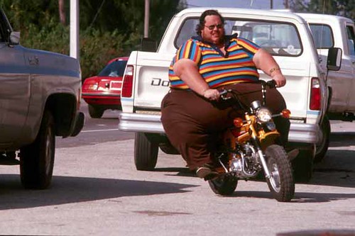 Fat guy on minibikeFort PierceFla Larry Grayam Flickr