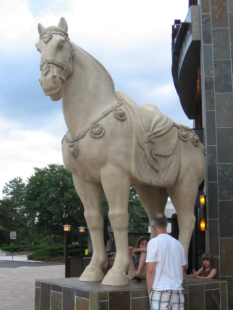 P.F. Chang's stone horse Outside P.F. Chang's China Bistro… Flickr