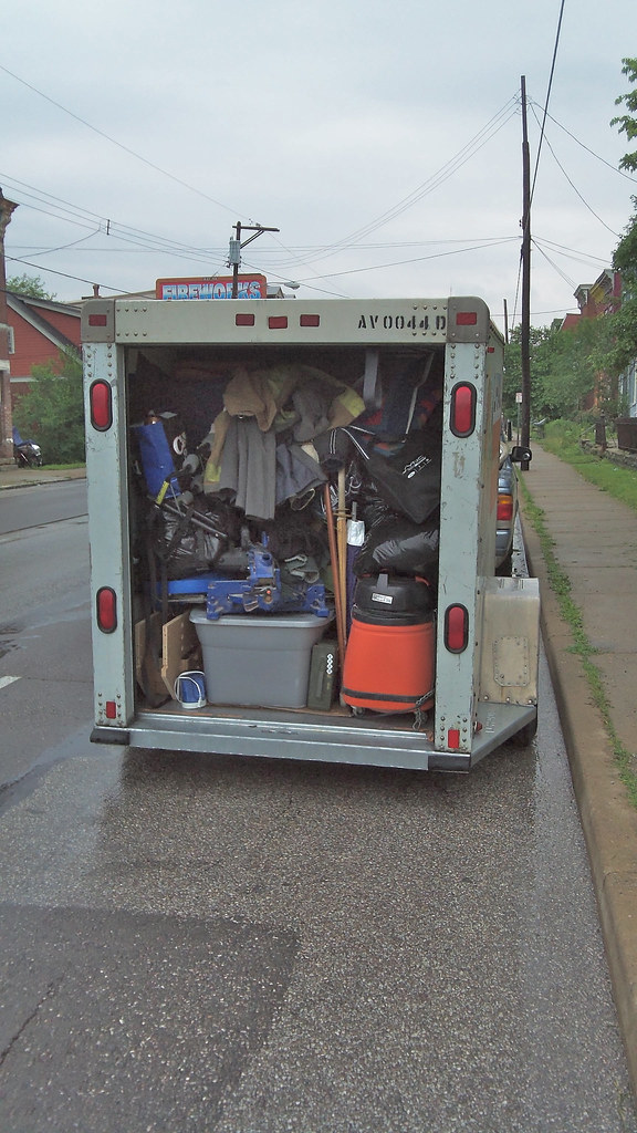 My worldly possessions A 5x8 uhaul trailer full of my stuf… Flickr