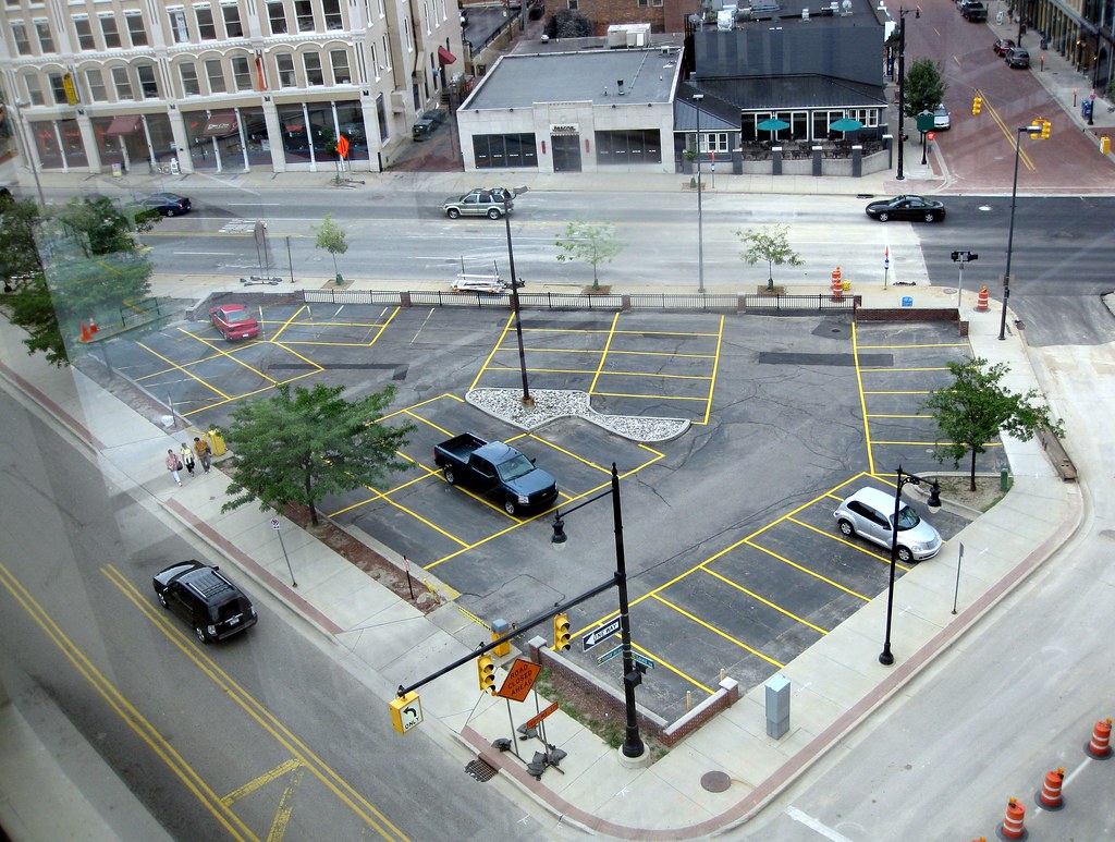Triangular Parking Lot Decades ago there was a private par… Flickr