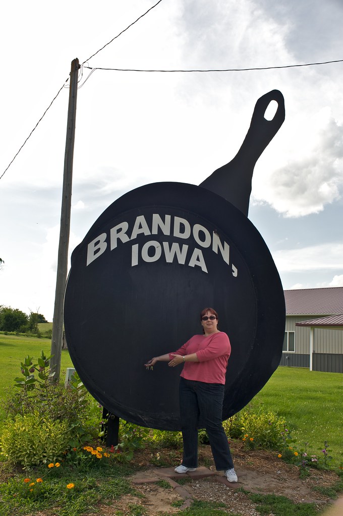 Brandon, IA The largest frying pan in Iowa Jeff Ward Flickr