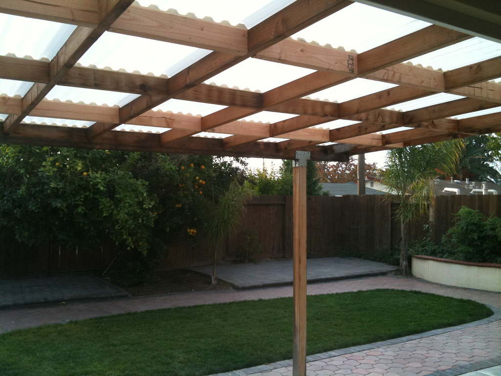 New pergola cover Got a rainproof cover installed instead … Flickr