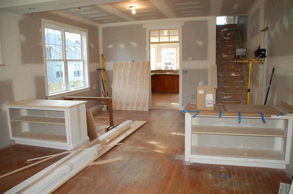 Knee walls between the living room and dining room Flickr