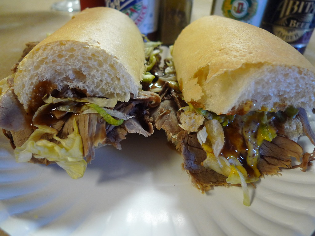Roast Beef Poboy 3 types Food and Drink