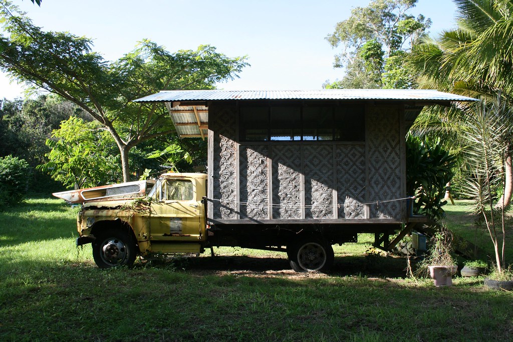 The "redneck" trailer, my home for 2 nights. Ian MacKenzie Flickr