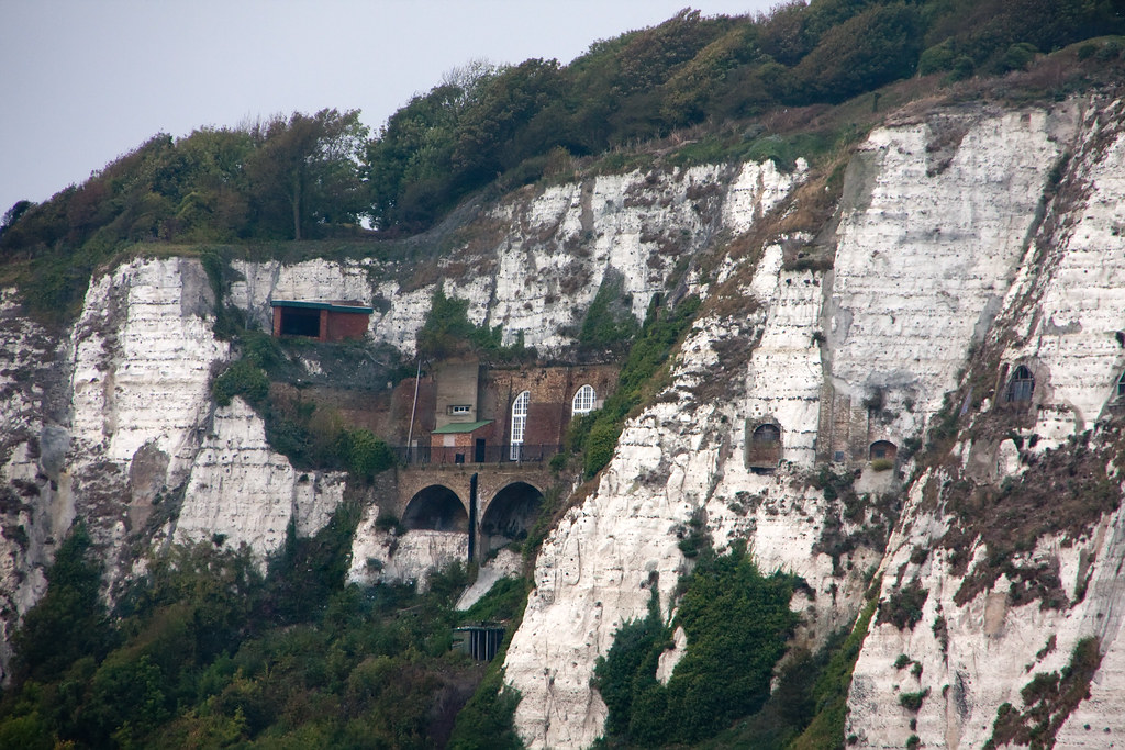White cliffs of Dover tunnel entrances Cyber+Nomad Flickr