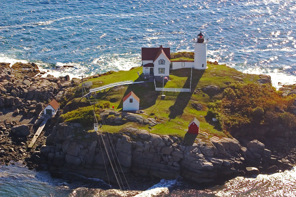 Cape Neddick "Nubble" Lighthouse, Maine Aerial view of the… Flickr
