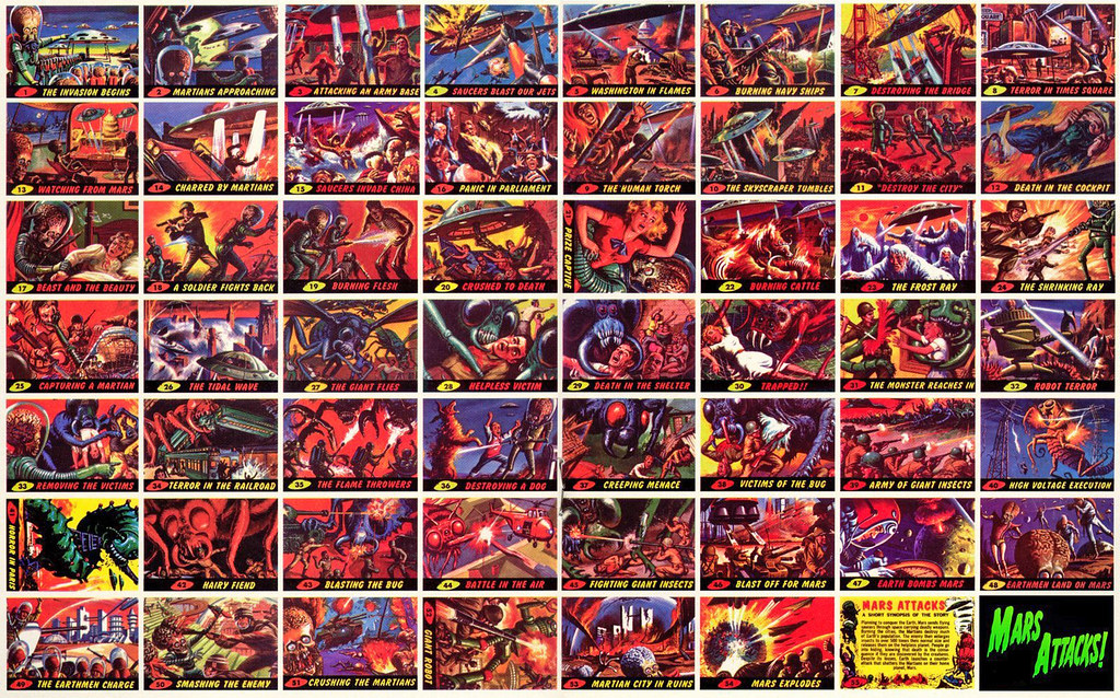 1962 Mars Attacks card set [all images] click for lar… Flickr