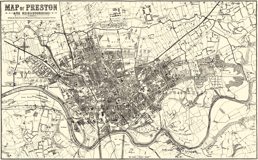 Brown's Map of Preston 1889 (full sheet) Printed and Publi… Flickr
