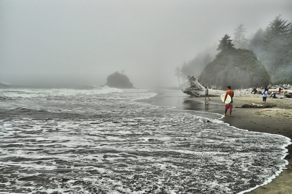 La Push, Washington, Beach 2 surfer View Large On Black I… Flickr