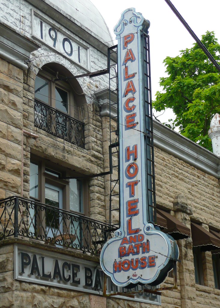Eureka Springs, AR Palace Hotel and Bath House sign Flickr