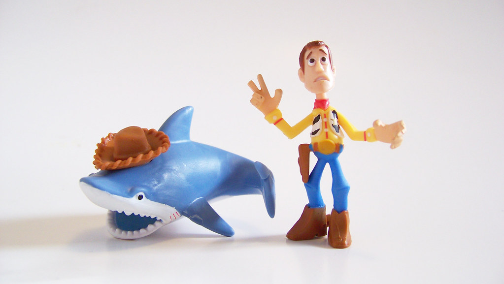 howdy howdy howdy Squeaky toy shark and toy box Sheriff Wo… Tim Deering Flickr