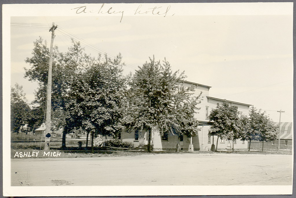 Ashley MI RARE MI Ghost Town Ashley Hotel along Railroad T… Flickr