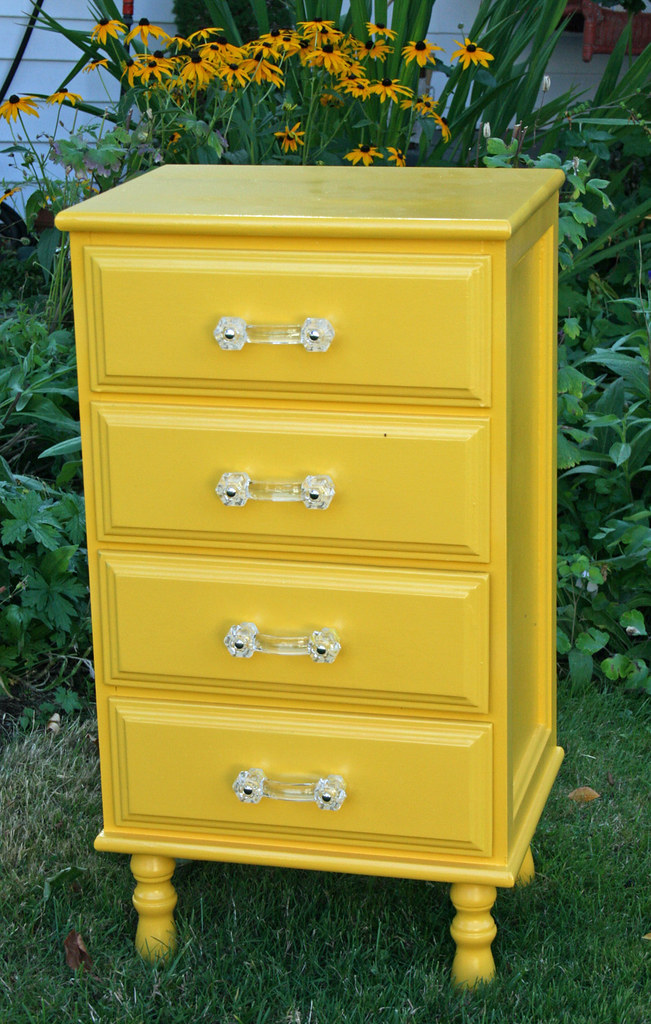 Yellow Dresser This was the little white dresser with a fr… Flickr