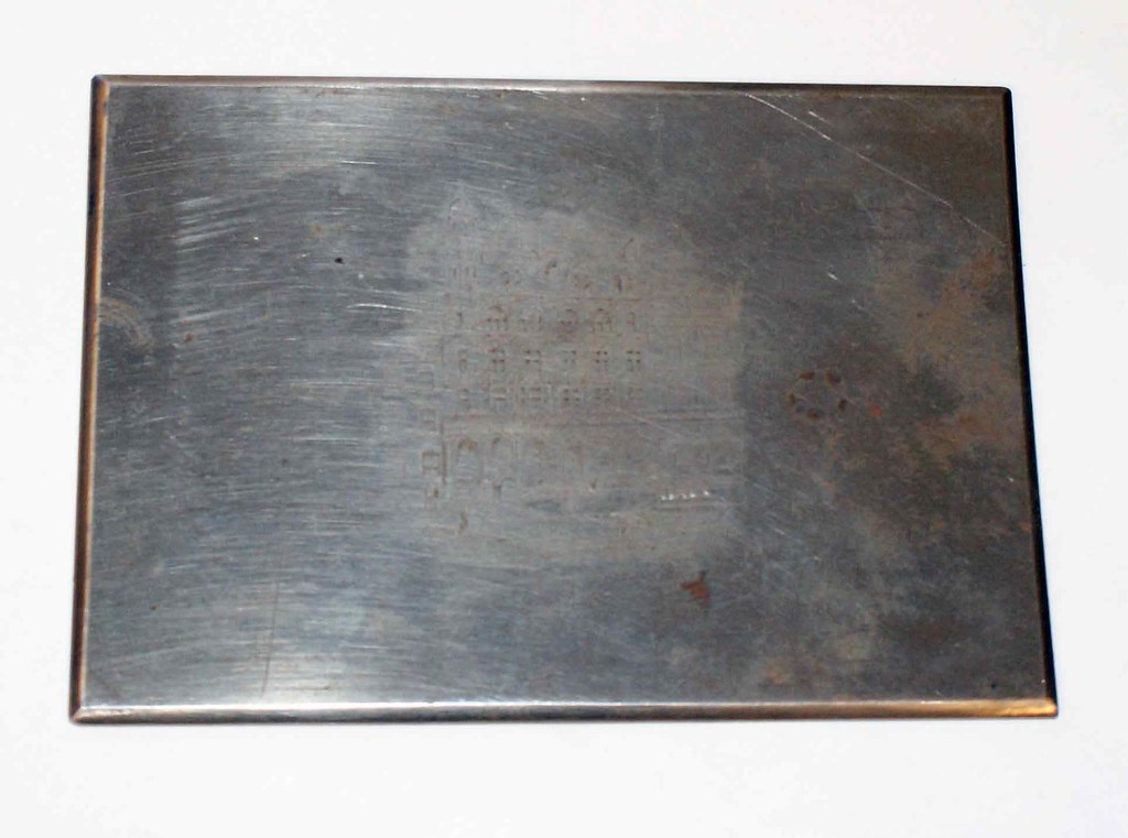 Engraved printing plate Engraved metal printing plate show… Flickr