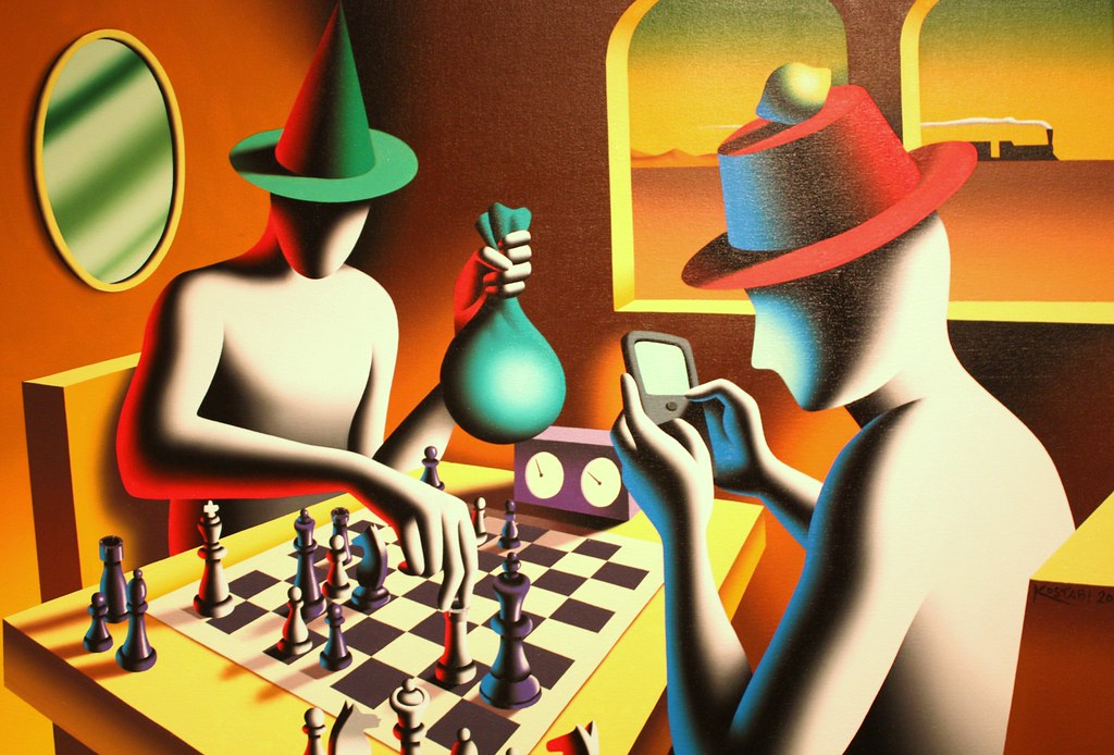 "Marcel Duchamp en passant Mark Kostabi" ('02) by Mark Kos… Flickr