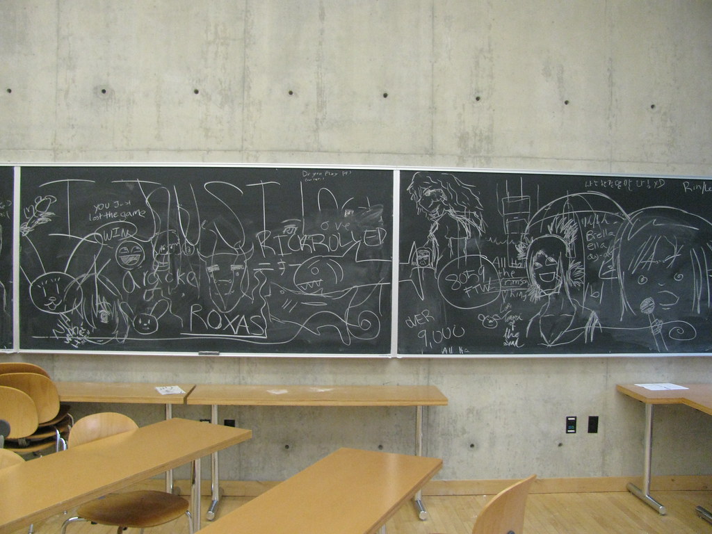 anime nerd chalk board grafitti Ian Ruotsala Flickr
