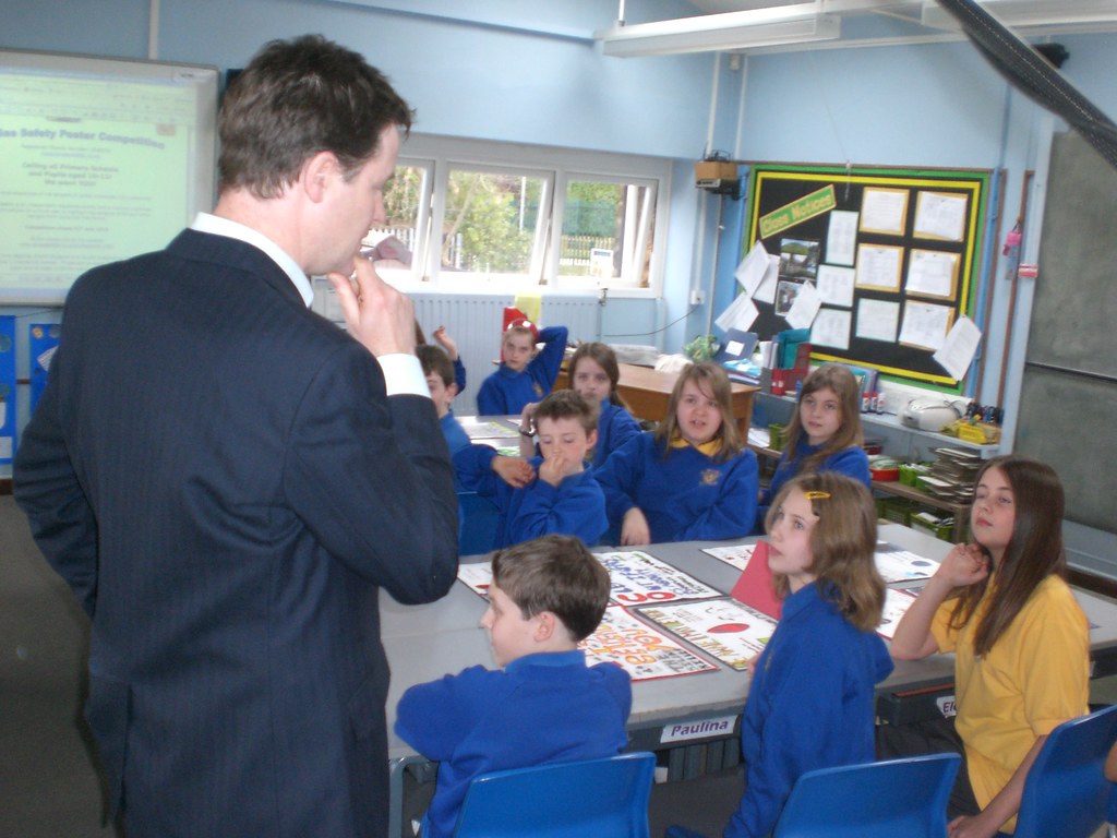 Nick Clegg at St. Wilfrid's primary school, Sheffield Flickr