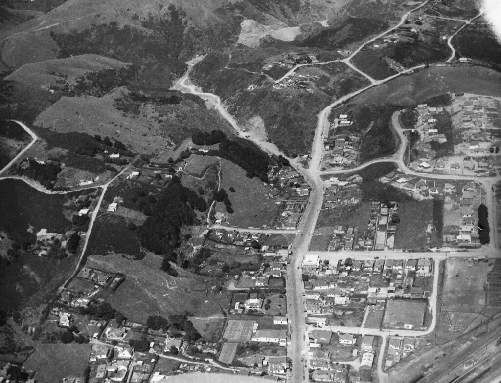 Aerial view of Johnsonville, Wellington, 1939 Aerial view … Flickr