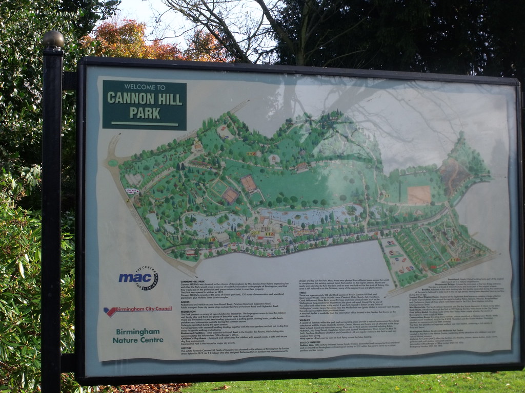 Cannon Hill Park Map (near Edgbaston Road pedestrian ent… Flickr