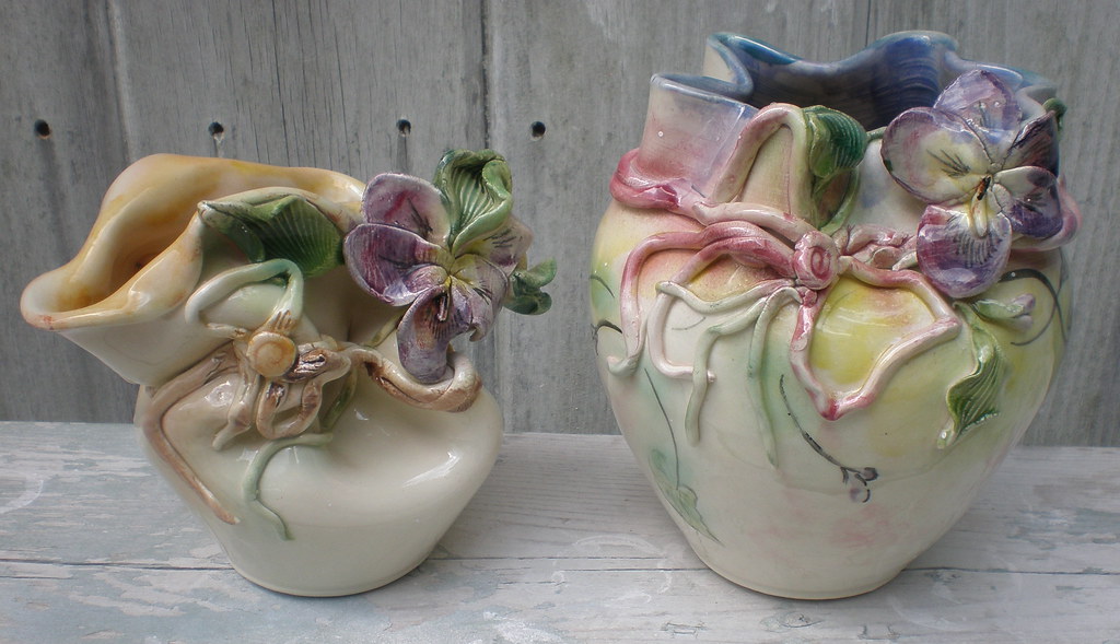 Smashed Vases With Pansies Lark Roderigues Flickr