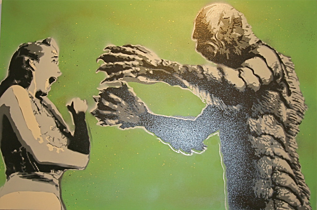 Creature From The Black Lagoon 4 layered stencil 24"x36" … Flickr