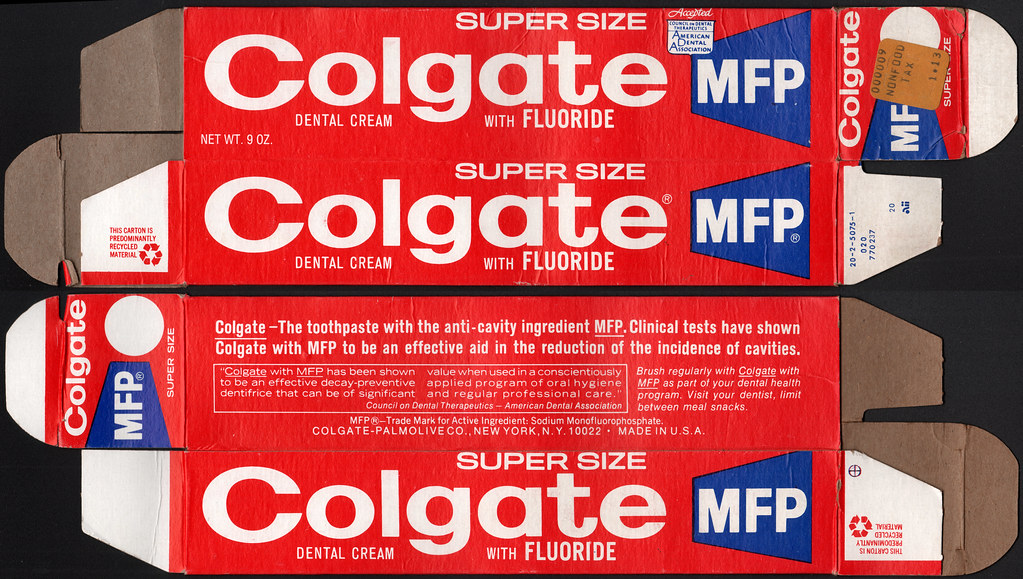 Colgate Super Size toothpaste box 1970's Jason Liebig Flickr