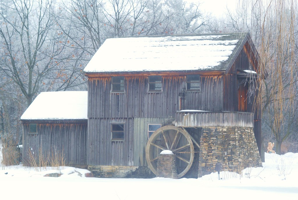 Snowcovered Mill Winter view of the nostalgic mill locate… Flickr
