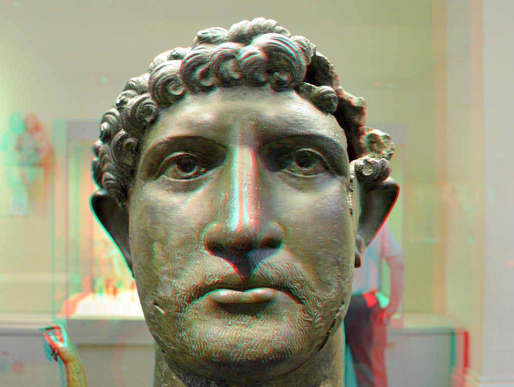 Roman Statue 3D British Museum London anaglyph red/cyan wim