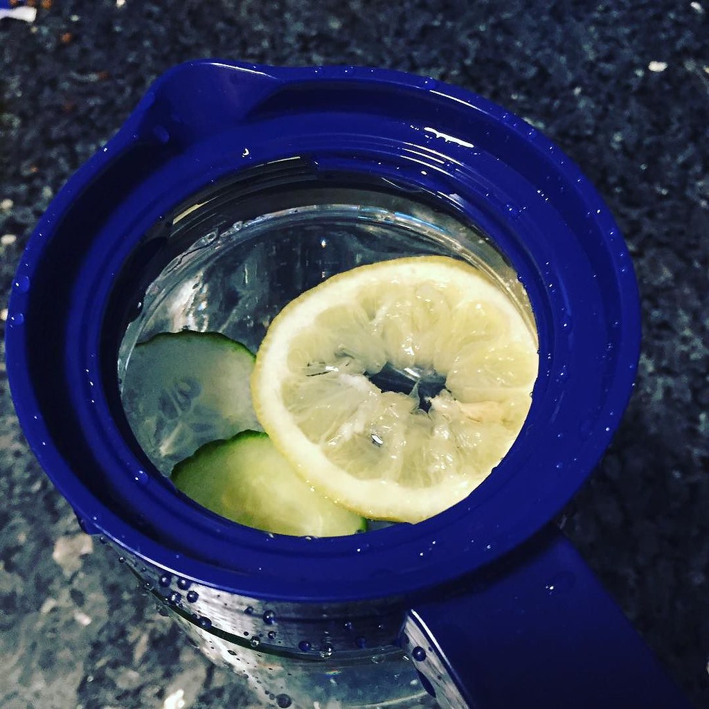A morning pitcher of cucumber lemon water FTW. Hydration … Flickr