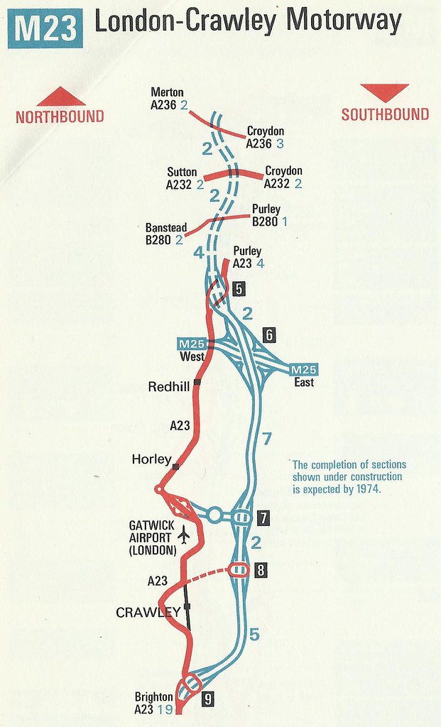 01103 M23 Junction Numbers As well as showing a section of… Flickr