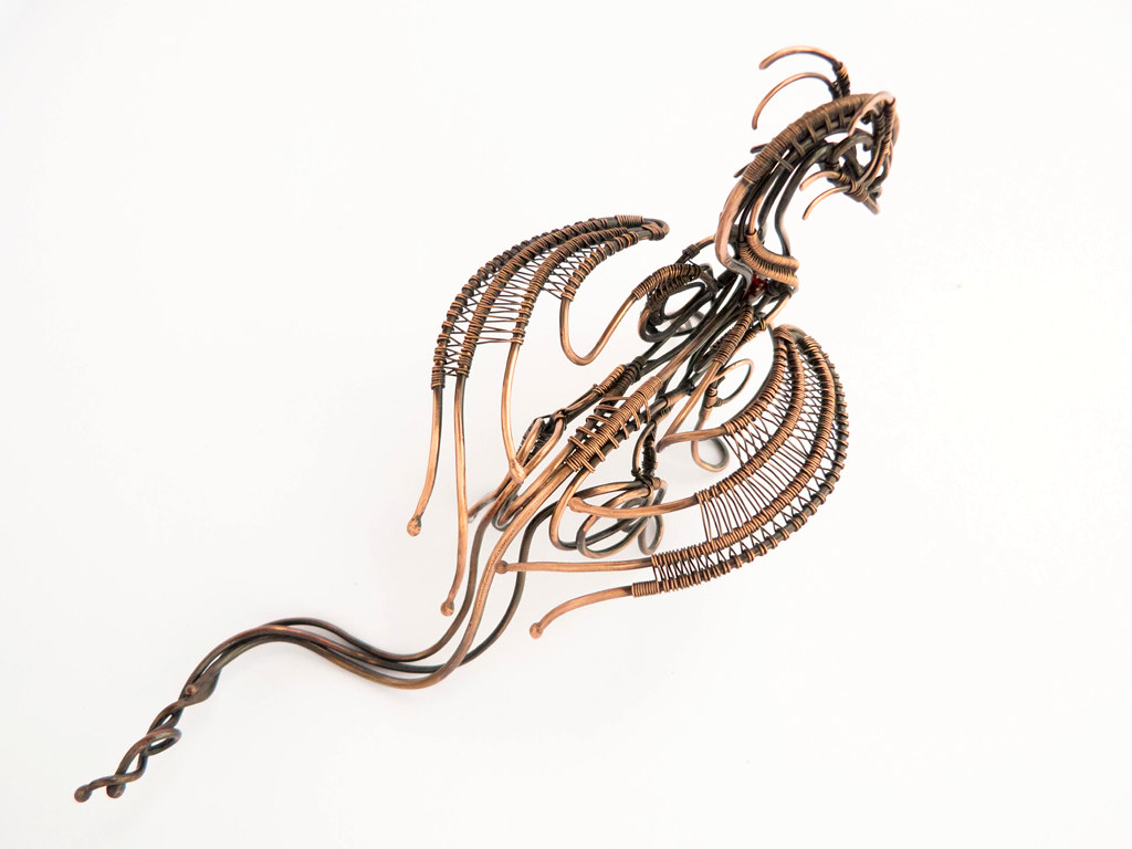 dragon wire sculpture Oksana Truhan Flickr